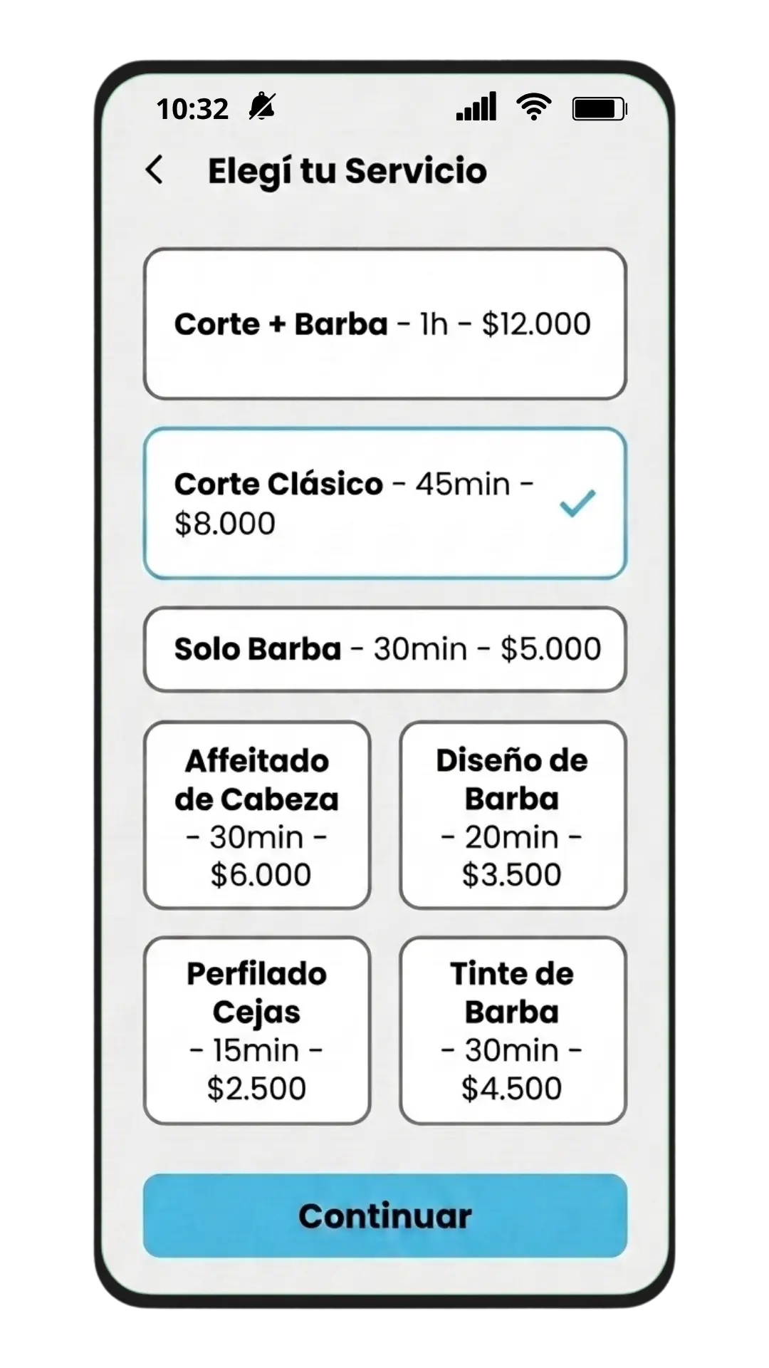 Demo de sistema de turnos online para barbería